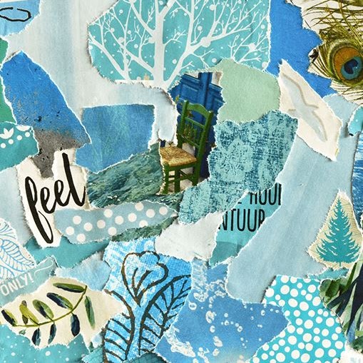 A collage made from paper