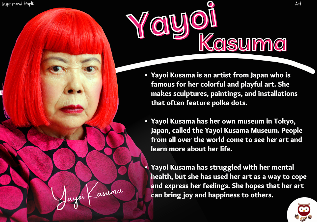 Picture and factsheet about Yayoi Kasuma
