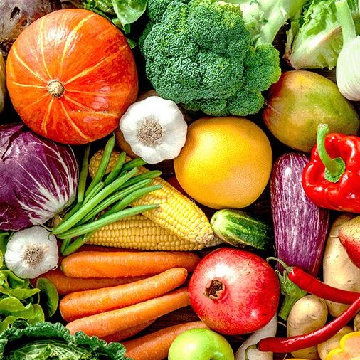 A picture of fruits and vegetables
