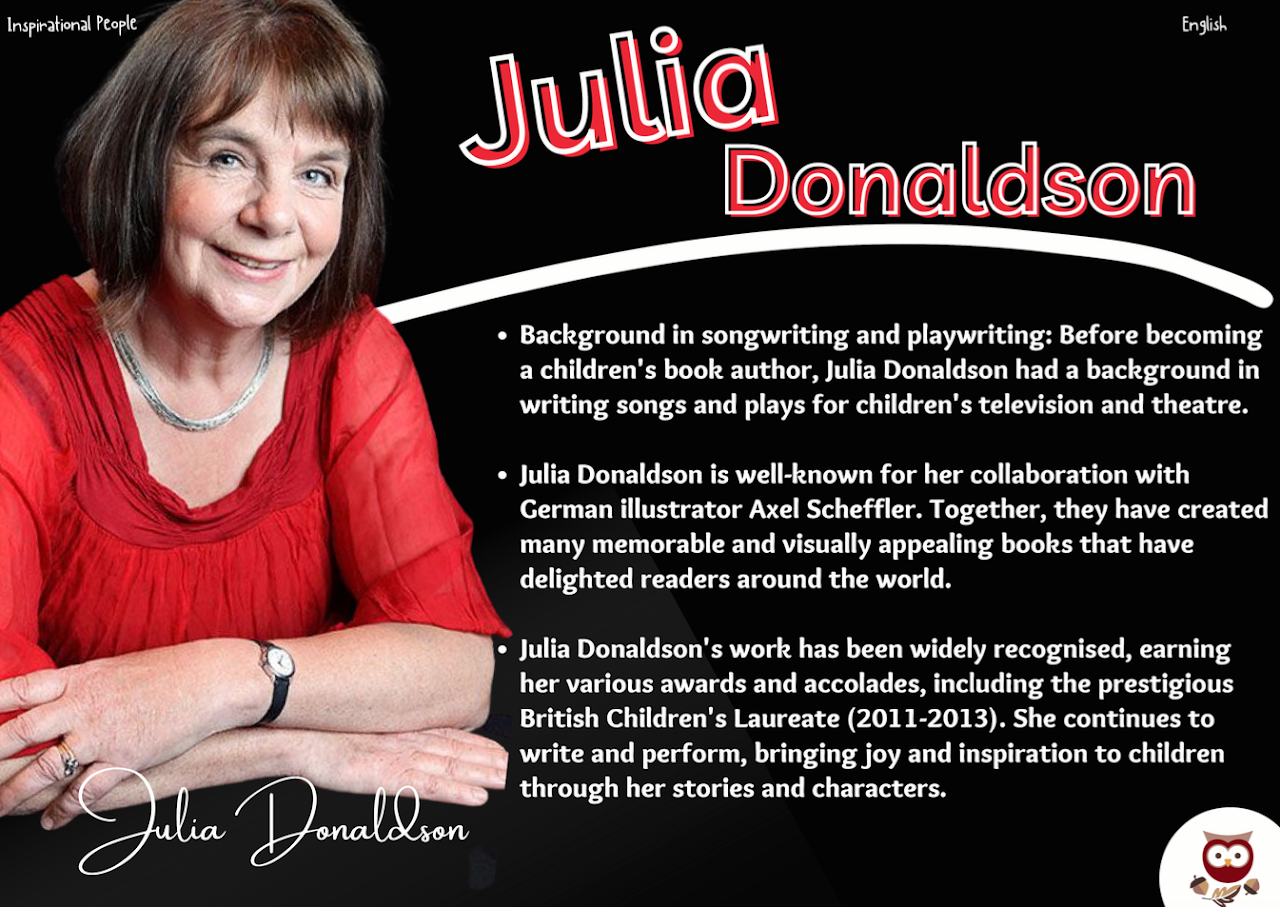 Image and profile of Julia Donaldson