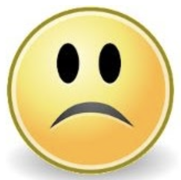 Sad face emoji