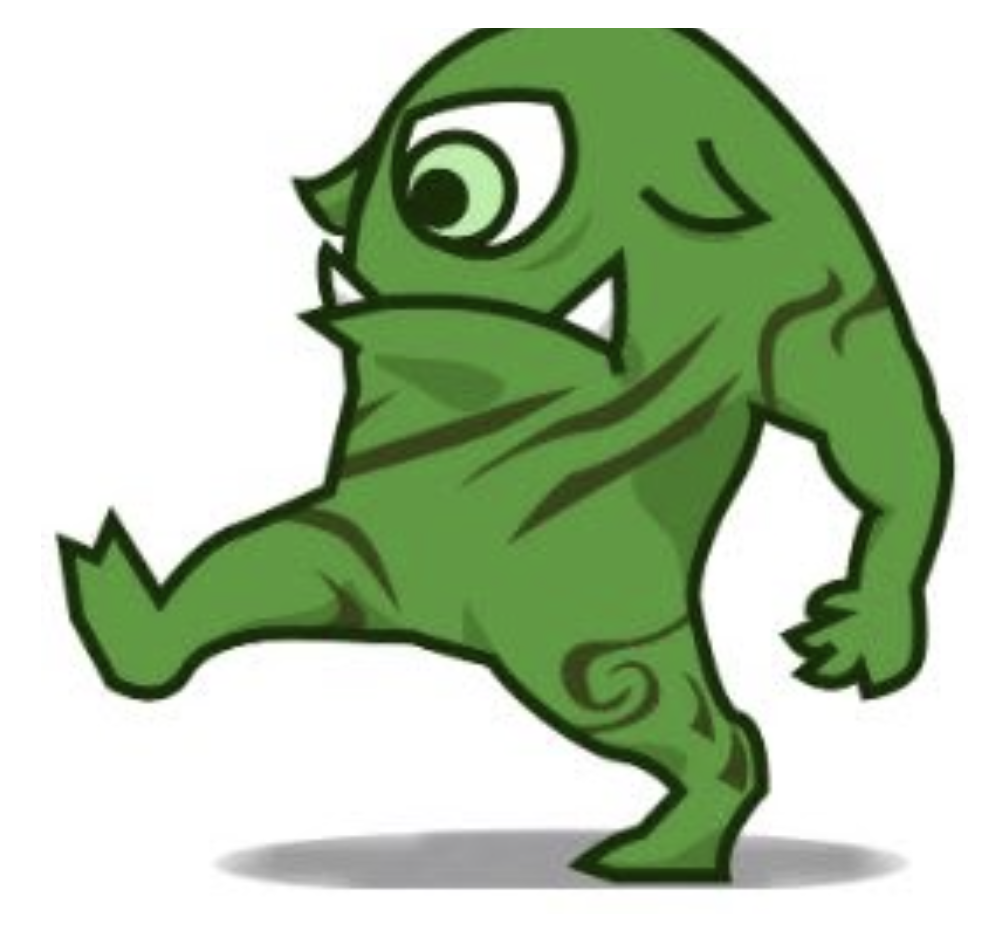The online worry monster stamping his feet