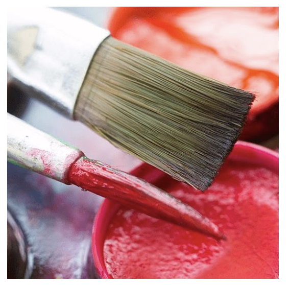  Paintbrushes and paint