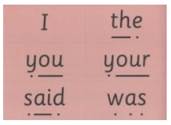 Image of red words